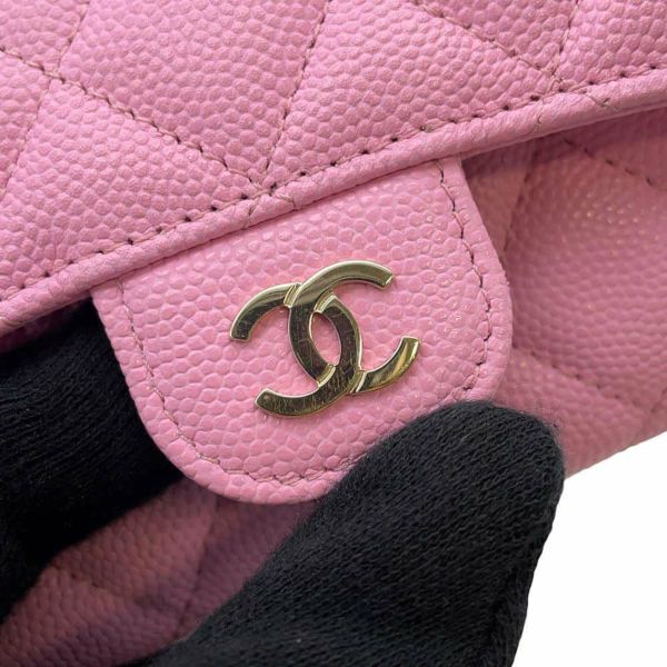 シャネル カードケース マトラッセ クラシック ココマーク キャビアスキン AP0214 CHANEL 名刺入れ