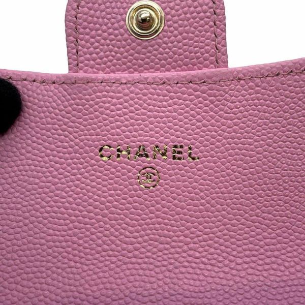 シャネル カードケース マトラッセ クラシック ココマーク キャビアスキン AP0214 CHANEL 名刺入れ