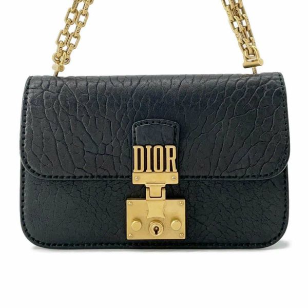 クリスチャン・ディオール チェーンショルダーバッグ アディクト レザー Christian Dior バッグ 黒 安心保証 |  中古・新品ブランド販売ギャラリーレア公式通販