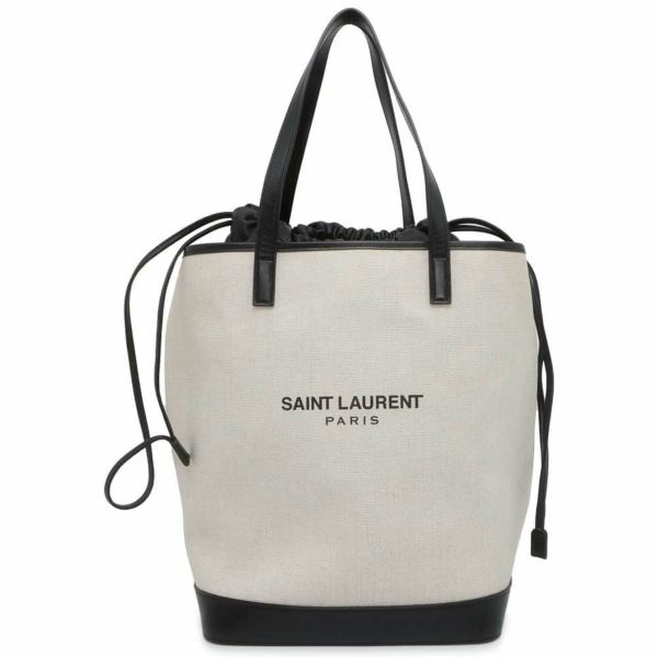 サンローランパリ トートバッグ テディ 巾着 PVC 551595 SAINT LAURENT PARIS 黒