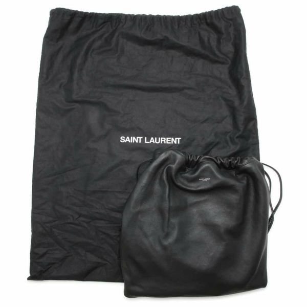 サンローランパリ トートバッグ テディ 巾着 PVC 551595 SAINT LAURENT PARIS 黒