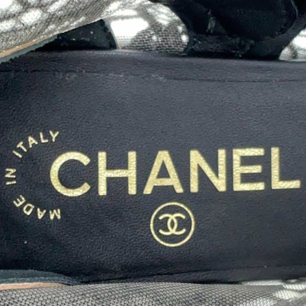 シャネル ショートブーツ カメリア エンブロイダリー レース レディースサイズ37C G45519 CHANEL 靴 黒