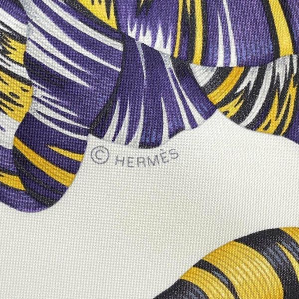 エルメス スカーフ カレ90 チューリップマニア Tulipomanie HERMES シルク 白