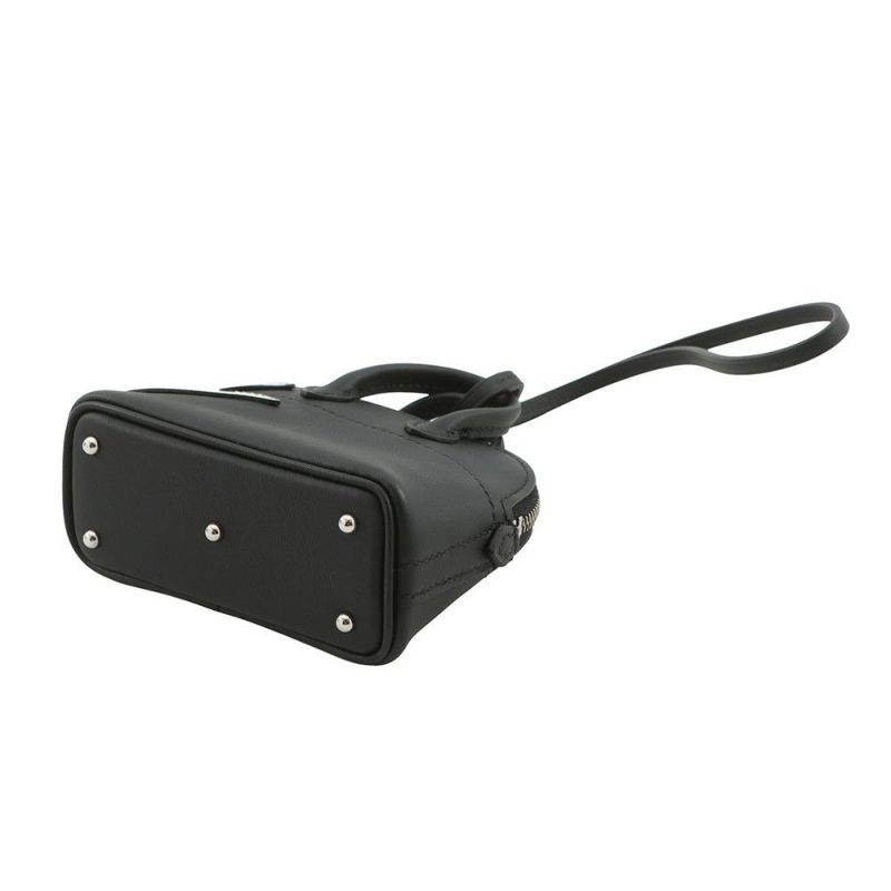 エルメス バッグチャーム ボリードシャーク ブラック/シルバー金具 スイフト K刻印 黒