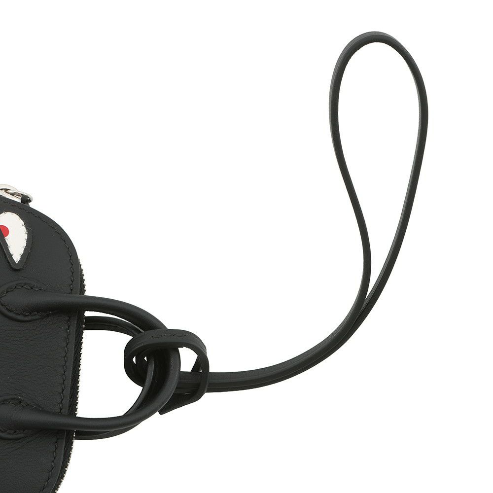 エルメス バッグチャーム ボリードシャーク ブラック/シルバー金具 スイフト K刻印 黒