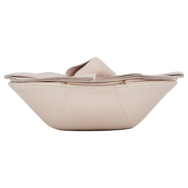 シャネル チェーンポシェット カメリア ココマーク サテン ラムスキン CHANEL ハンドバッグ