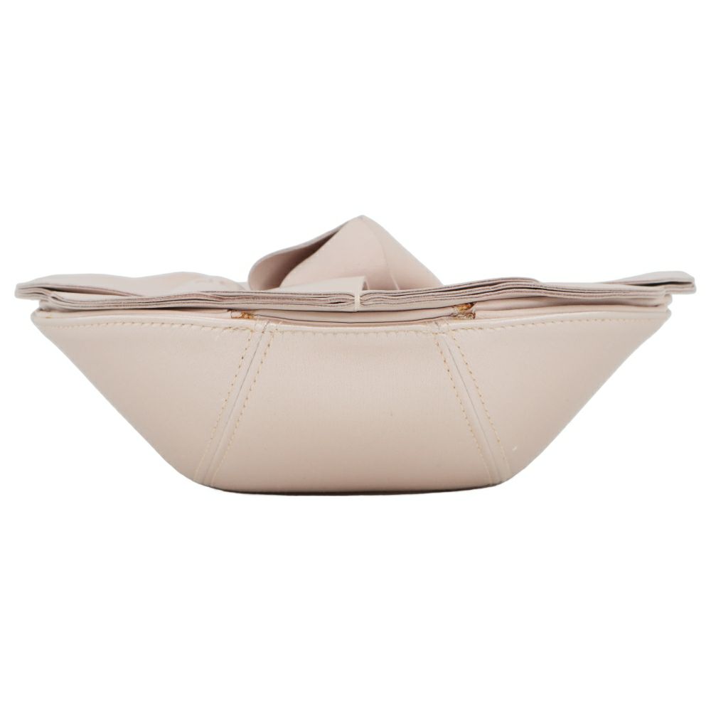 シャネル チェーンポシェット カメリア ココマーク サテン ラムスキン CHANEL ハンドバッグ