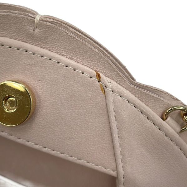 シャネル チェーンポシェット カメリア ココマーク サテン ラムスキン CHANEL ハンドバッグ