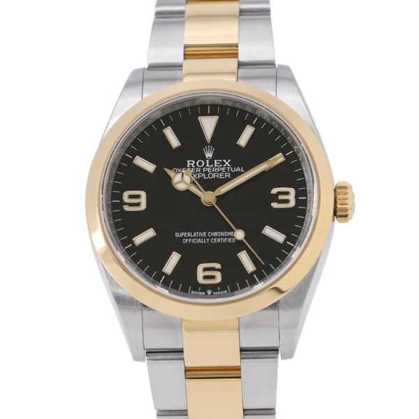 ロレックス エクスプローラーI SS/K18イエローゴールド ランダムシリアル ルーレット 124273 ROLEX 腕時計 黒文字盤