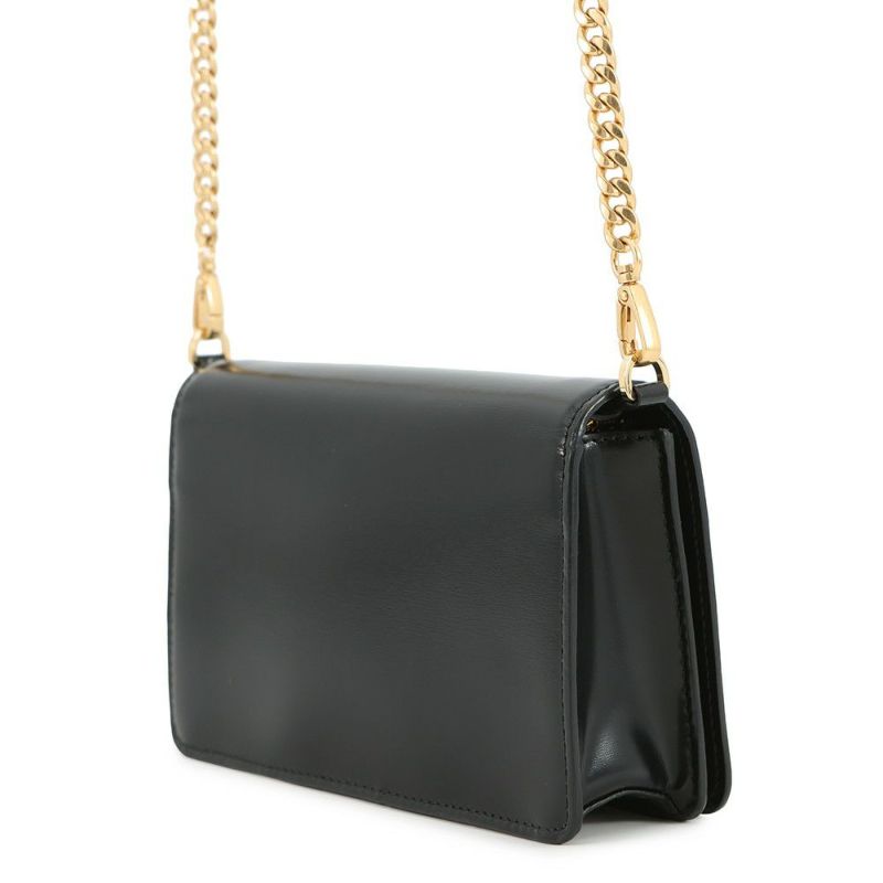 プラダ チェーンショルダーバッグ トライアングルロゴ レザー 1BD350 PRADA バッグ 黒