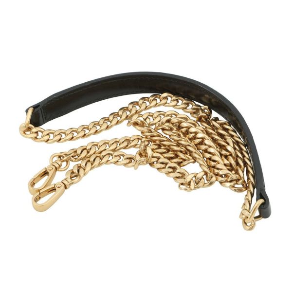 プラダ チェーンショルダーバッグ トライアングルロゴ レザー 1BD350 PRADA バッグ 黒