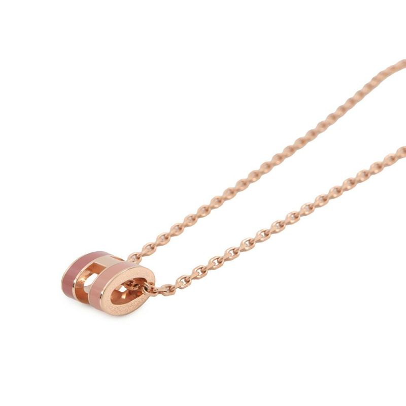 エルメス ネックレス ミニ・ポップアッシュ ロカバール ビューティー ピンク/ピンクゴールド金具 HERMES アクセサリー