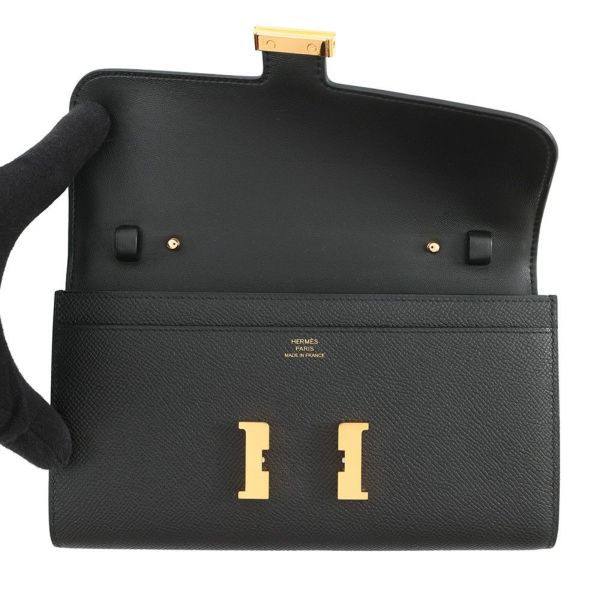 エルメス 長財布 コンスタンス トゥーゴー ロング ブラック/ゴールド金具 エプソン K刻印 HERMES 財布