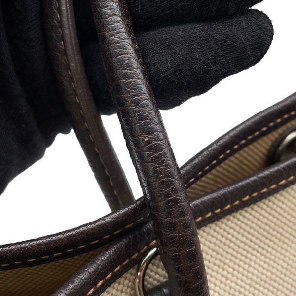 エルメス トートバッグ ガーデンパーティTPM ナチュラル/マロン/シルバー金具 トワルアッシュ/ブッフルスキッパー □I刻印 2wayショルダー