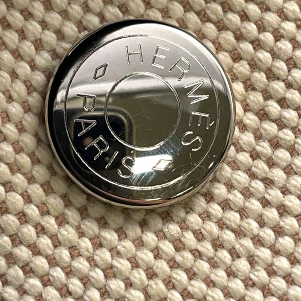 エルメス トートバッグ ガーデンパーティTPM ナチュラル/マロン/シルバー金具 トワルアッシュ/ブッフルスキッパー □I刻印 2wayショルダー