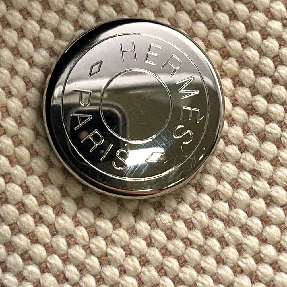 エルメス トートバッグ ガーデンパーティTPM ナチュラル/マロン/シルバー金具 トワルアッシュ/ブッフルスキッパー □I刻印 2wayショルダー