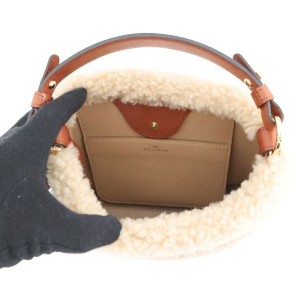 デルヴォー ハンドバッグ パン ミニ バケット シアリング AA0607BRZ0 Delvaux