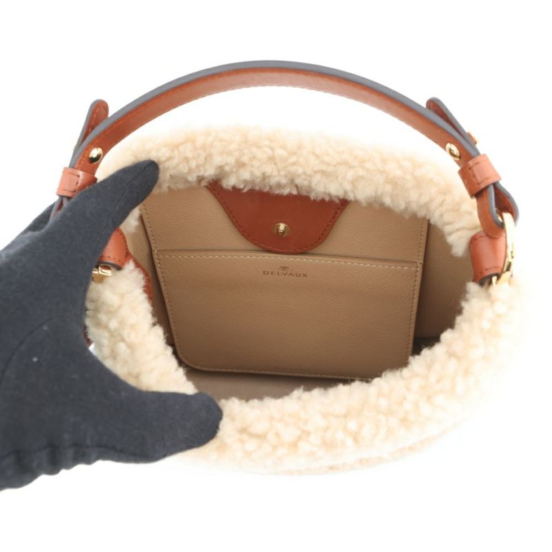 デルヴォー ハンドバッグ パン ミニ バケット シアリング AA0607BRZ0 Delvaux