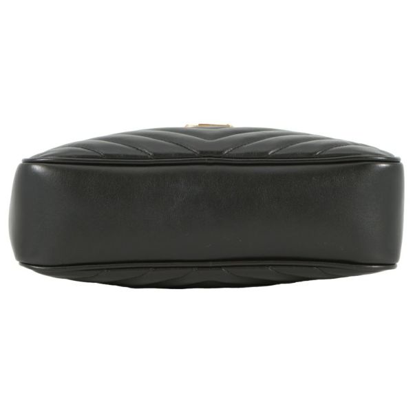 サンローランパリ ショルダーバッグ ルー カメラバッグ Vステッチ レザー 520534 SAINT LAURENT PARIS 黒 タッセル