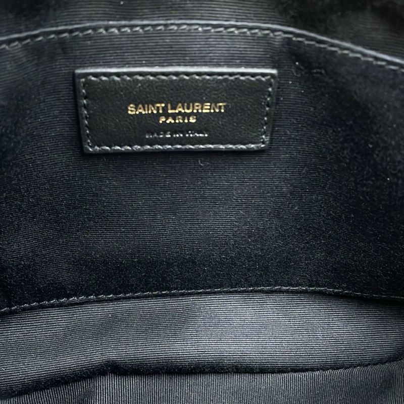 サンローランパリ ショルダーバッグ ルー カメラバッグ Vステッチ レザー 520534 SAINT LAURENT PARIS 黒 タッセル