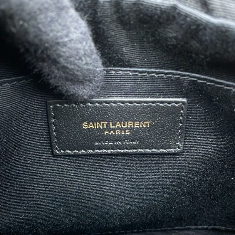 サンローランパリ ショルダーバッグ ルー カメラバッグ Vステッチ レザー 520534 SAINT LAURENT PARIS 黒 タッセル
