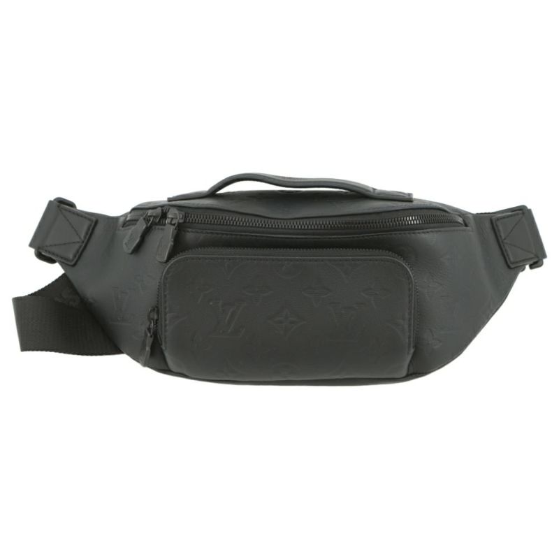 ルイヴィトン ボディバッグ モノグラム・シャドウ ラッシュ・バムバッグ M47058ウエストバッグ 黒 ブラック