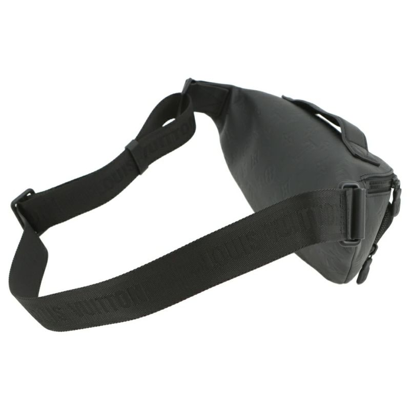 ルイヴィトン ボディバッグ モノグラム・シャドウ ラッシュ・バムバッグ M47058ウエストバッグ 黒 ブラック