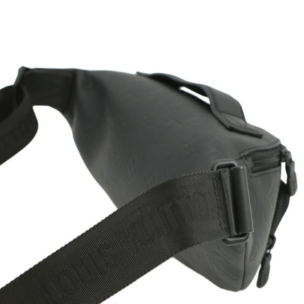 ルイヴィトン ボディバッグ モノグラム・シャドウ ラッシュ・バムバッグ M47058ウエストバッグ 黒 ブラック