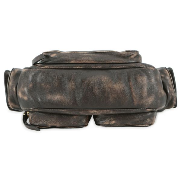 ミュウミュウ ハンドバッグ ポケットバッグ ヴィンテージ加工 ラムスキン 5BC146 MIUMIU