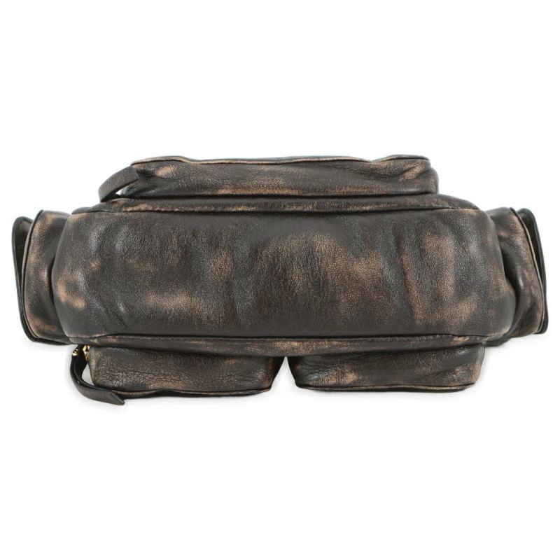 ミュウミュウ ハンドバッグ ポケットバッグ ヴィンテージ加工 ラムスキン 5BC146 MIUMIU