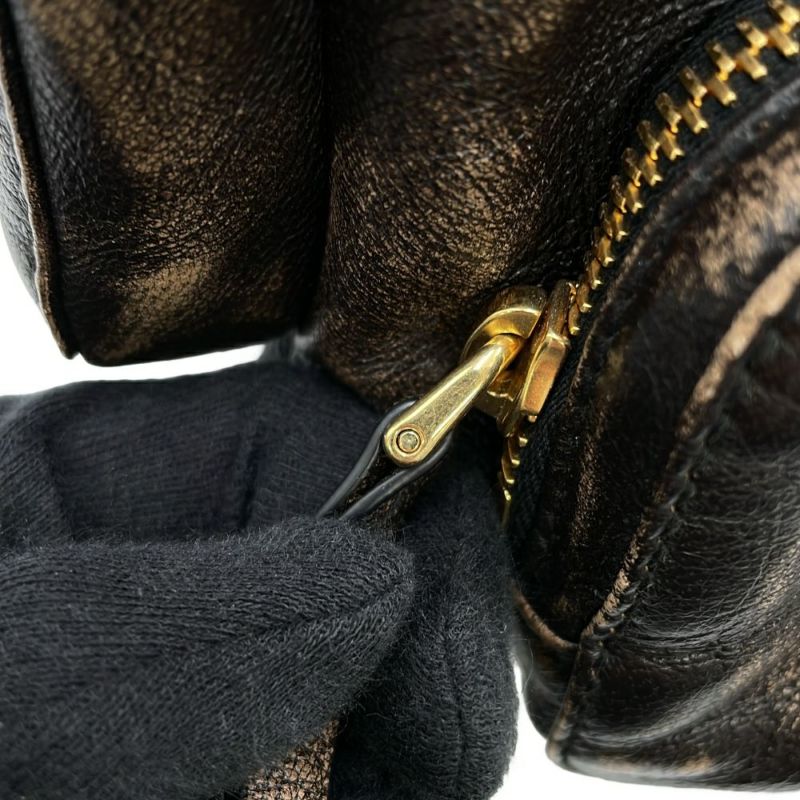 ミュウミュウ ハンドバッグ ポケットバッグ ヴィンテージ加工 ラムスキン 5BC146 MIUMIU