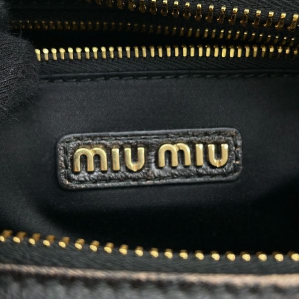 ミュウミュウ ハンドバッグ ポケットバッグ ヴィンテージ加工 ラムスキン 5BC146 MIUMIU