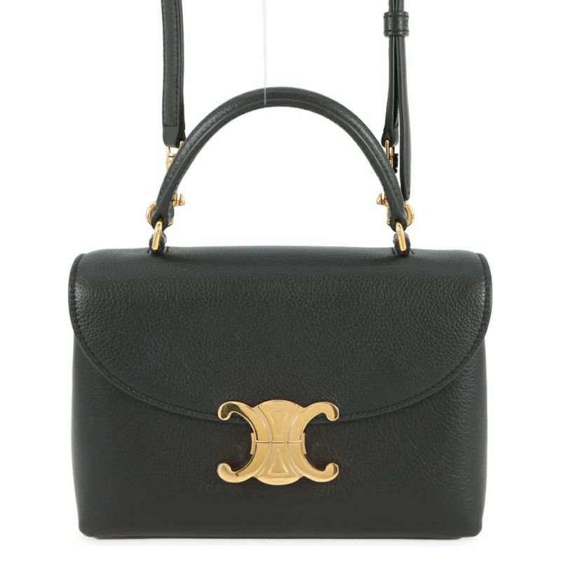 セリーヌ ハンドバッグ ティーン ニノ カーフレザー 118113 CELINE 2way 黒