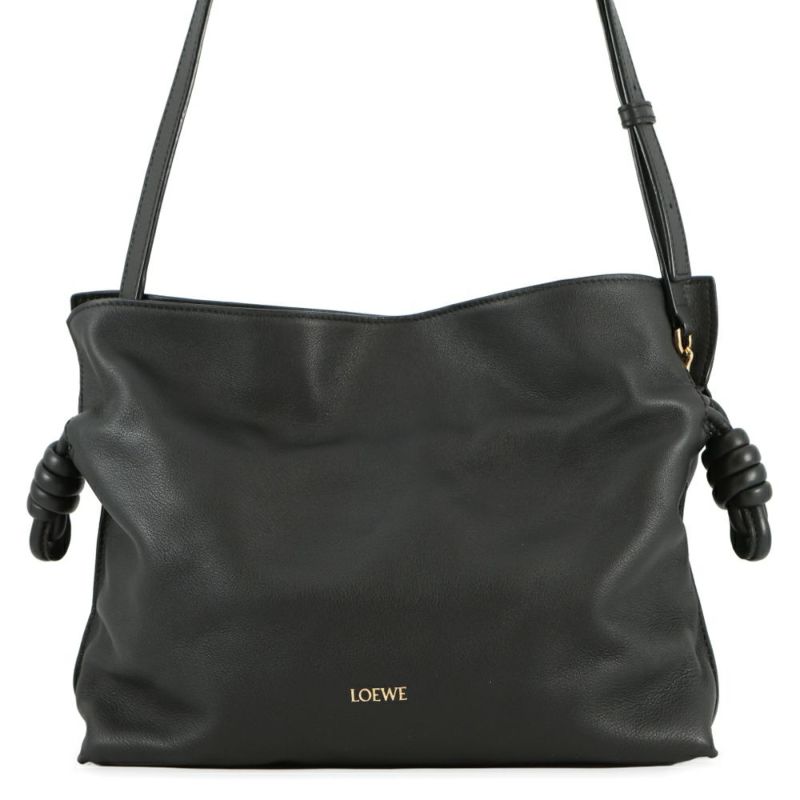 ロエベ ショルダーバッグ フラメンコ クラッチ ミディアム ナパカーフレザー A411FC1XBF 2wayクラッチバッグ 黒