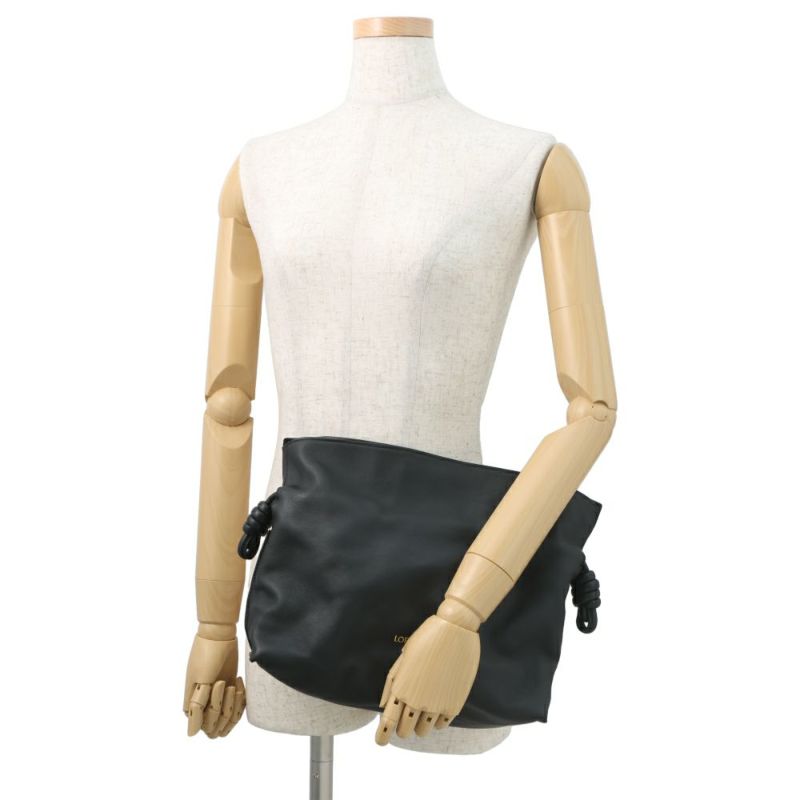 ロエベ ショルダーバッグ フラメンコ クラッチ ミディアム ナパカーフレザー A411FC1XBF 2wayクラッチバッグ 黒