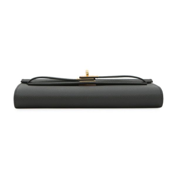 エルメス ケリーウォレット ロング トゥーゴー ブラック/ゴールド金具 エプソン K刻印 HERMES 黒