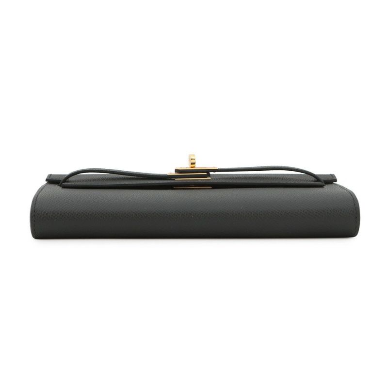 エルメス ケリーウォレット ロング トゥーゴー ブラック/ゴールド金具 エプソン K刻印 HERMES 黒