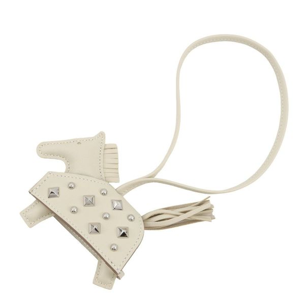 エルメス バッグチャーム ロデオPM ロベオロック クレ ラムスキン K刻印 HERMES チャーム オーナメント