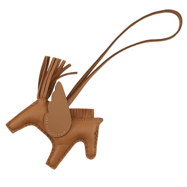 エルメス バッグチャーム ロデオPM ゴールド ラムスキン K刻印 HERMES チャーム オーナメント