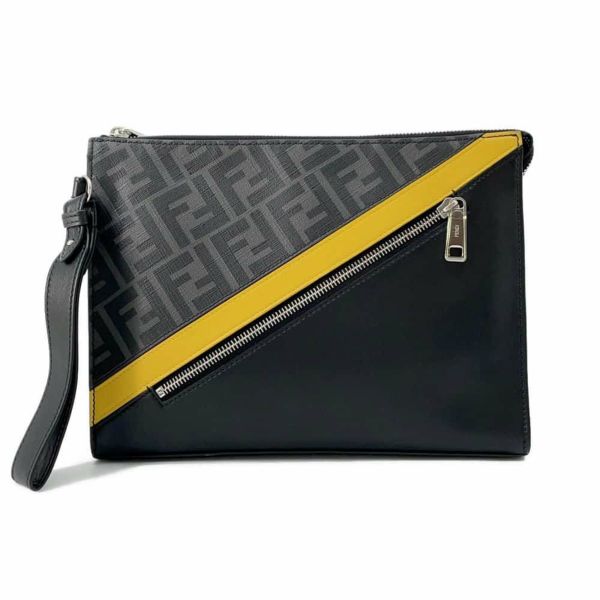 フェンディ クラッチバッグ ズッカ スリム PVC 7VA491 FENDI バッグ 黒