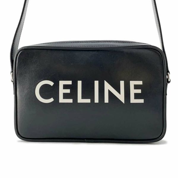 セリーヌ ショルダーバッグ ロゴ レザー 194503 CELINE バッグ 黒