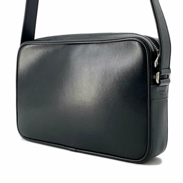 セリーヌ ショルダーバッグ ロゴ レザー 194503 CELINE バッグ 黒