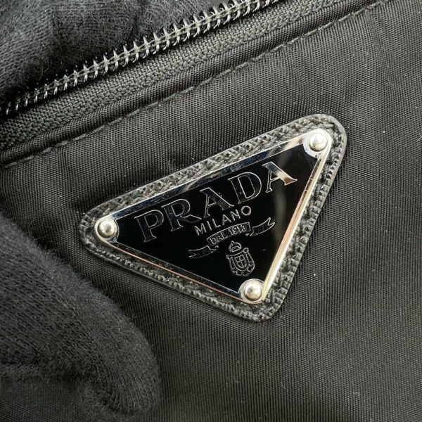 プラダ ビジネスバッグ ブリーフケース ナイロン/サフィアーノレザー 2VE407 PRADA ハンドバッグ 黒 2wayショルダーバッグ