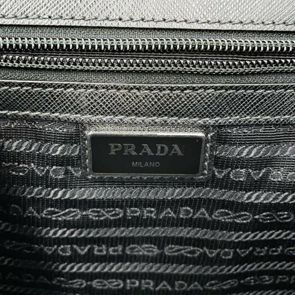 プラダ ビジネスバッグ ブリーフケース ナイロン/サフィアーノレザー 2VE407 PRADA ハンドバッグ 黒 2wayショルダーバッグ