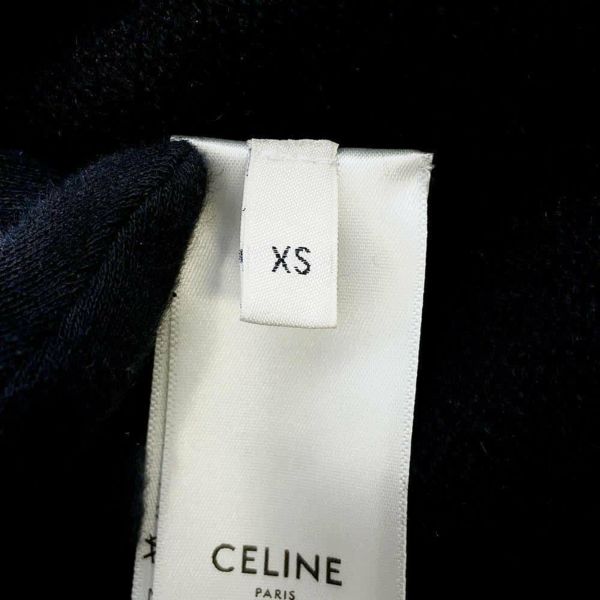 セリーヌ パーカー ニット ジップ ウール カシミヤ メンズサイズXS 2A77O42P CELINE 黒 白