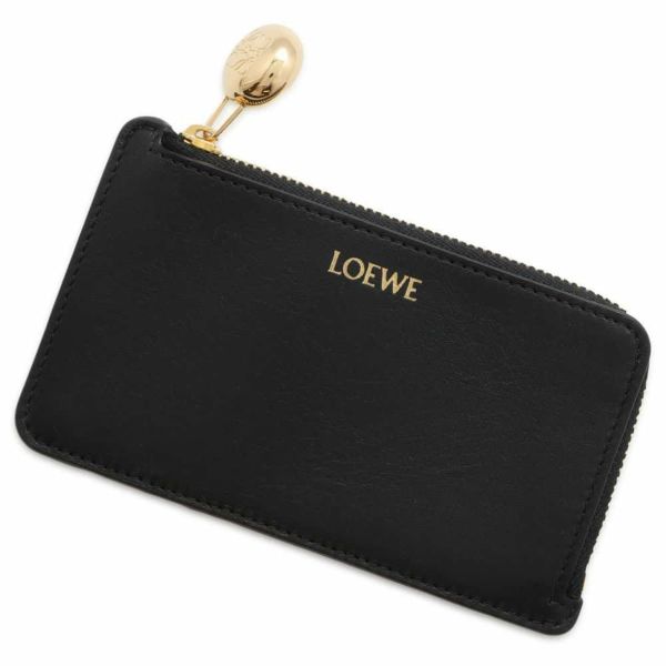 ロエベ コインケース ぺブル コインカードホルダー CANBZ40X01 LOEWE 財布 カードケース 黒