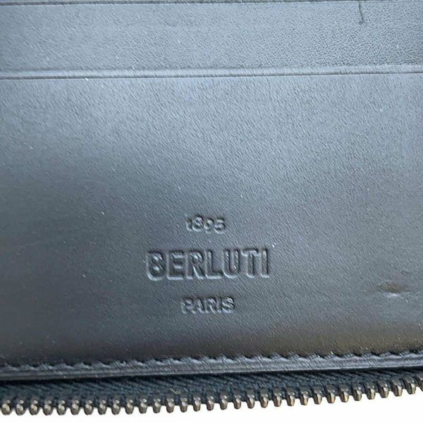 ベルルッティ 長財布 カリグラフィ オーガナイザー レザー Berluti 財布 ロングジップウォレット 黒