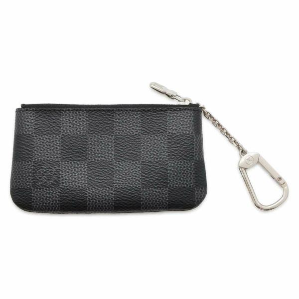 ルイヴィトン コインケース ダミエ・グラフィット ポシェット・クレ N60155 LOUIS VUITTON コンパクトウォレット 黒