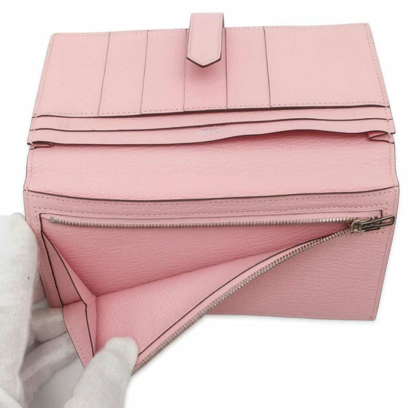 エルメス 長財布 ベアンスフレ エトゥープ/シルバー金具 シェブルミゾル D刻印 HERMES シェーブル