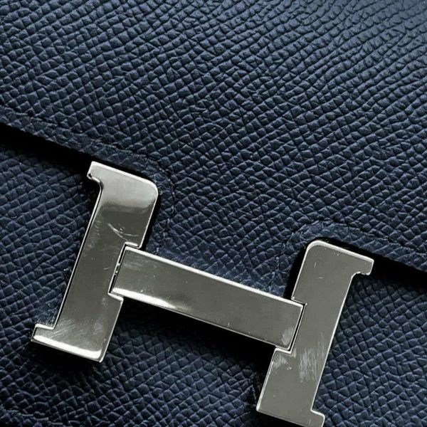 エルメス 財布 コンスタンス スリム ブルーネイビー/シルバー金具 エプソン B刻印 HERMES 財布